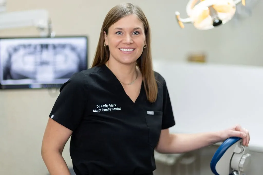 Dr. Emily Marx in a treatment room